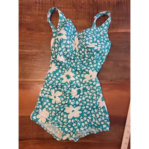1950s 1960s Vintage Perfection Fit by Roxanne Swimsuit - Sz. 12 - Picture 1 of 12